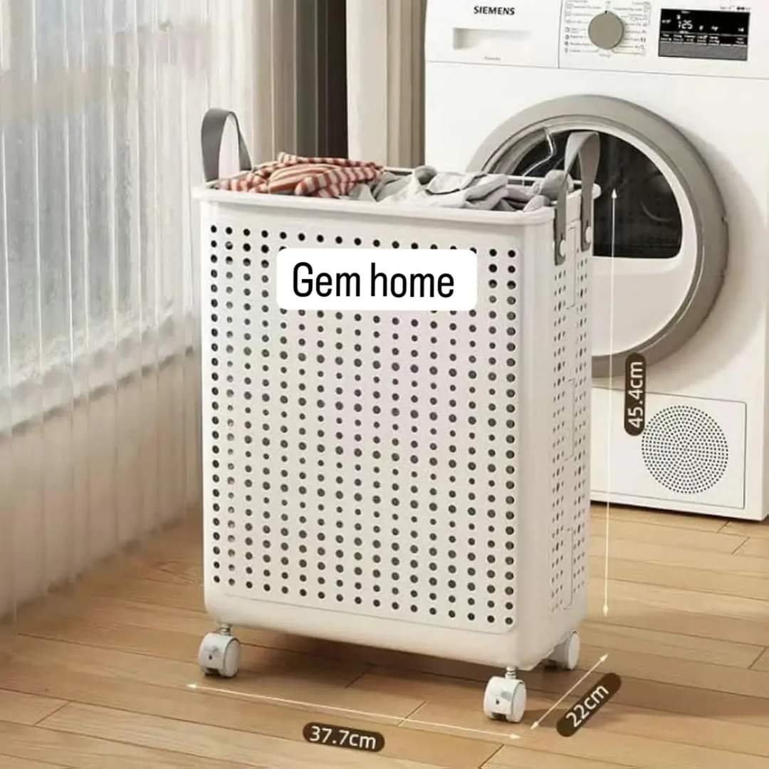Panier à linge multifonctionnel avec roues