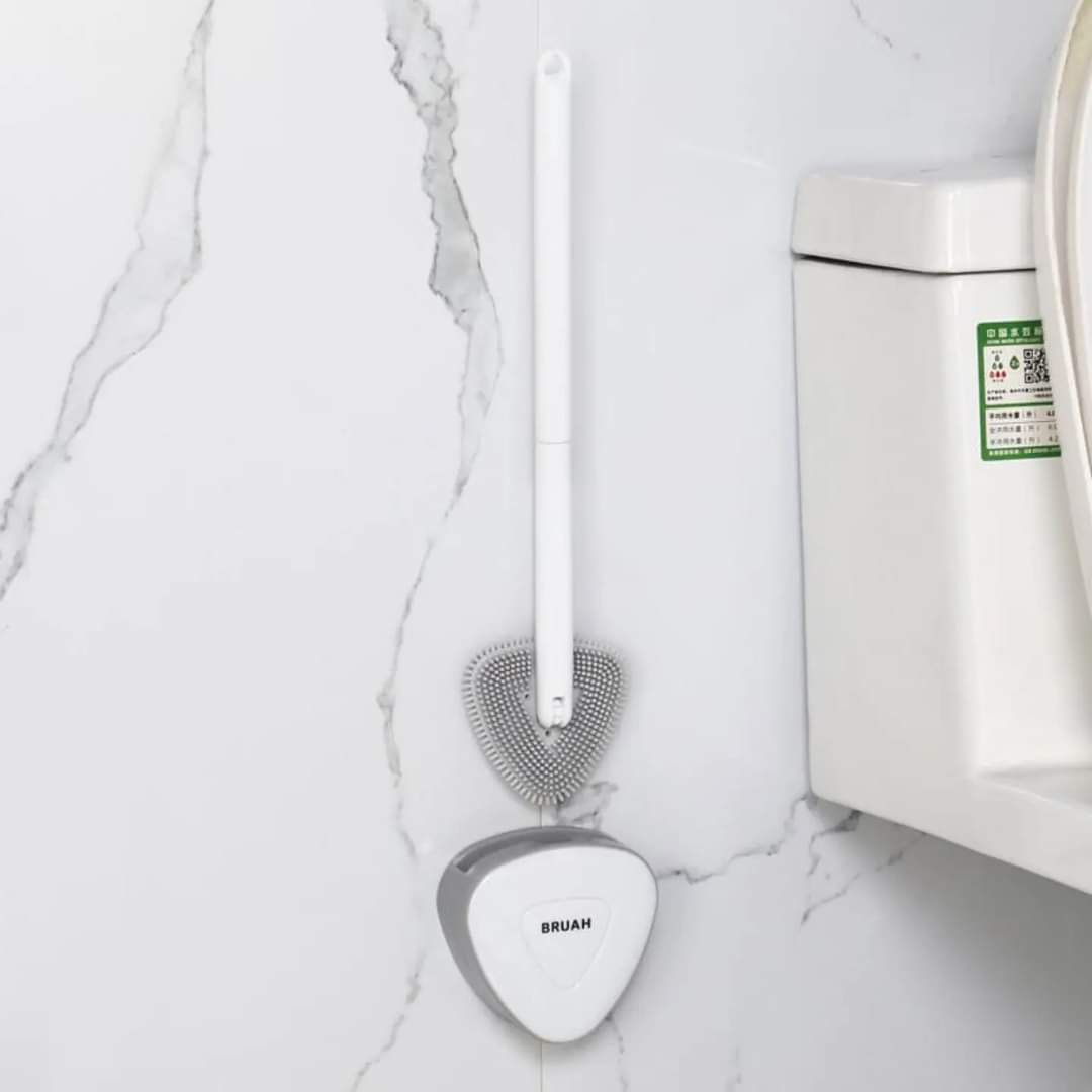 Brosse de nettoyage pour toilettes en silicone