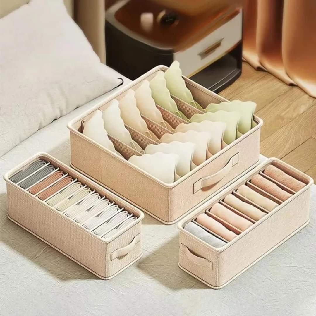 ensemble de 3 pièces Boîte de rangement pour soutiens-gorge/ sous-vêtements