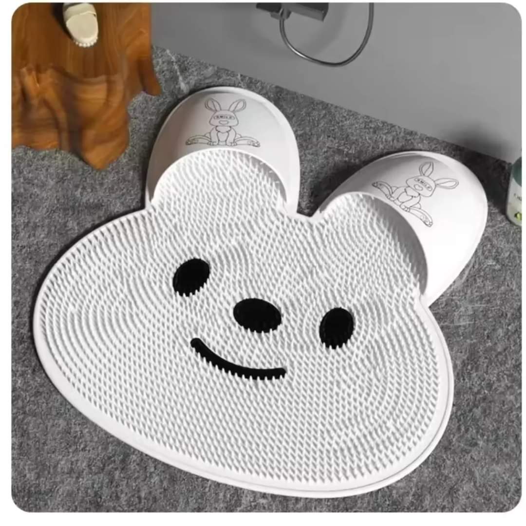 Tapis de bain antidérapant avec grattoir