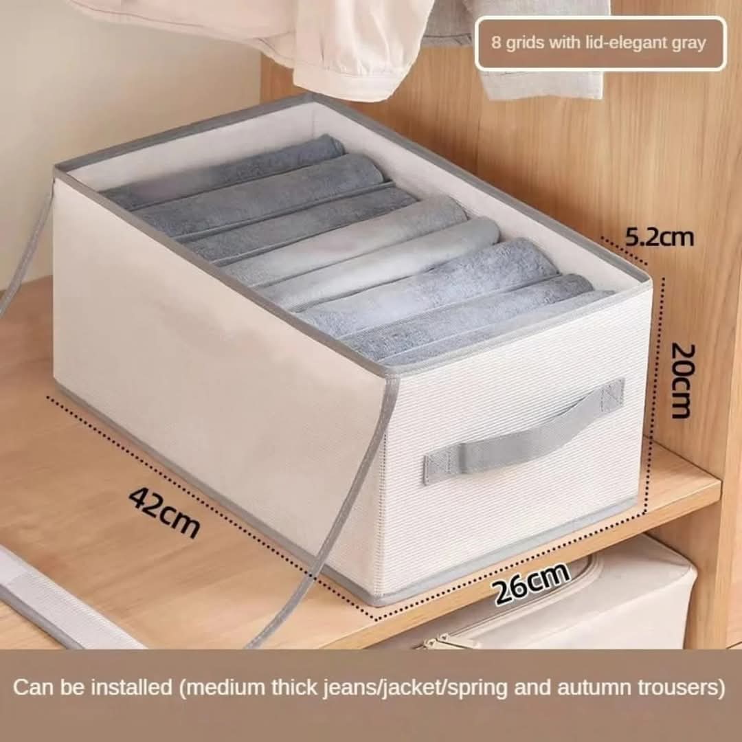 organisateur de jeans 8 cases avec couvercle