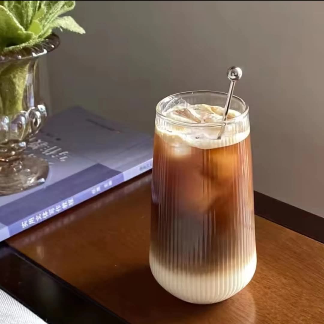 6pcs Verres à jus/eau striés