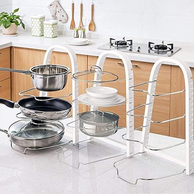 Organisateur de poêles / casseroles à 3 couches