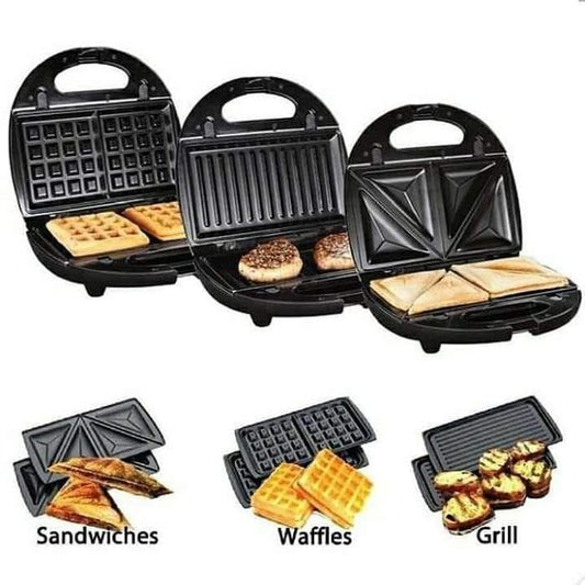 Appareil 3 en 1 pour sandwich, grill & gaufrier