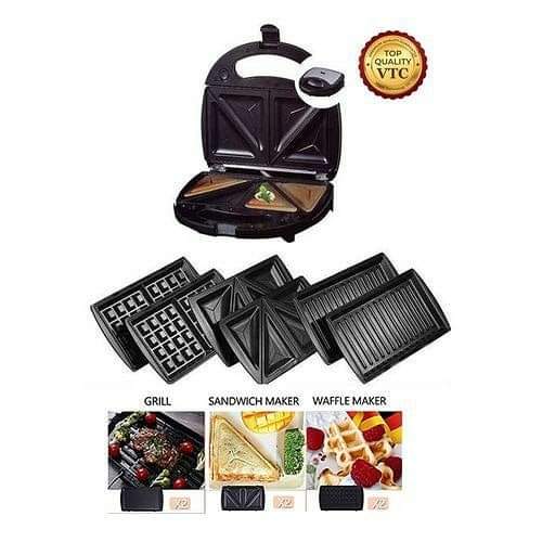 Appareil 3 en 1 pour sandwich, grill & gaufrier