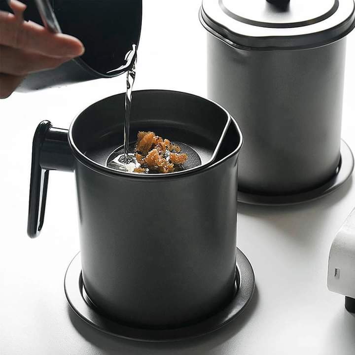 pot de filtre/stockage d'huile de style japonais 1,7 litres