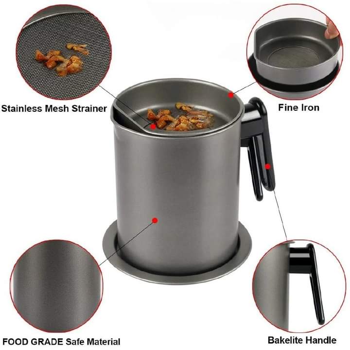 pot de filtre/stockage d'huile de style japonais 1,7 litres