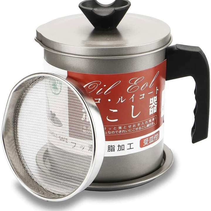pot de filtre/stockage d'huile de style japonais 1,7 litres