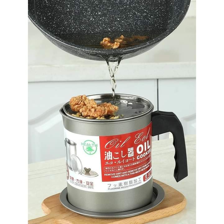 pot de filtre/stockage d'huile de style japonais 1,7 litres