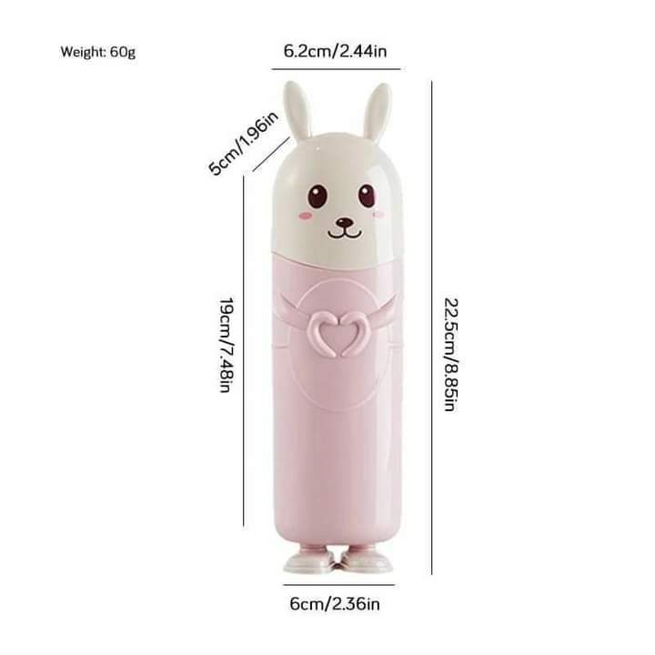 Porte-brosse à dents / pâte en forme de joli lapin