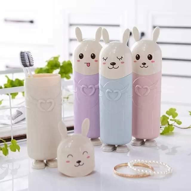 Porte-brosse à dents / pâte en forme de joli lapin