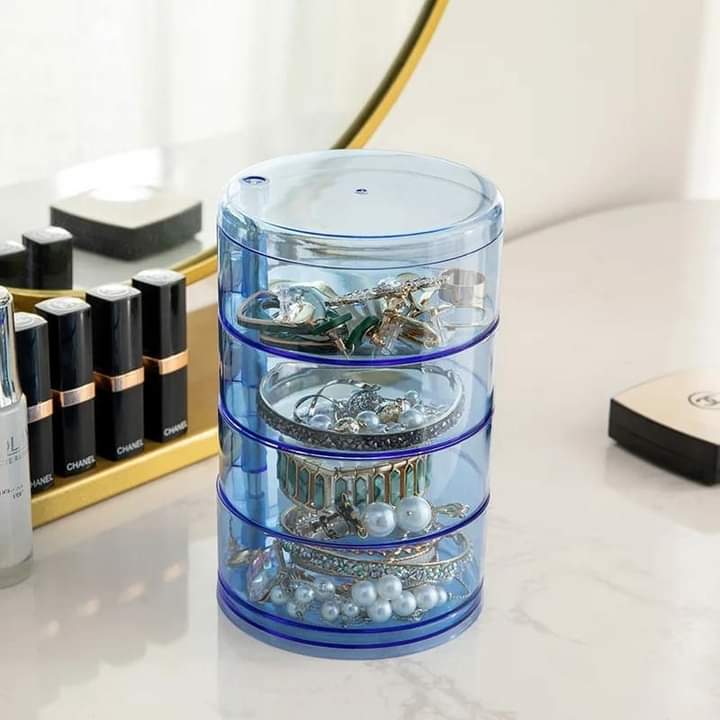 Organisateur de bijoux / maquillage rotatif couleur claire
