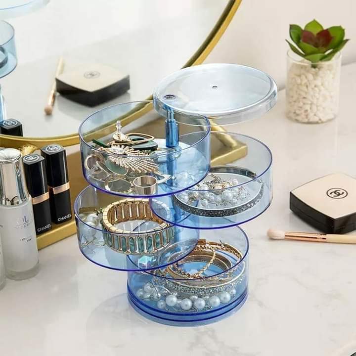 Organisateur de bijoux / maquillage rotatif couleur claire