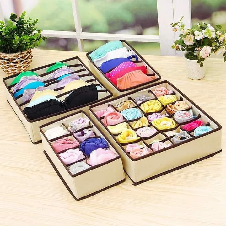 4 pièces organisateur de sous-vêtements