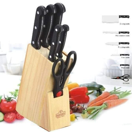 Set de couteaux de cuisine + support en bois