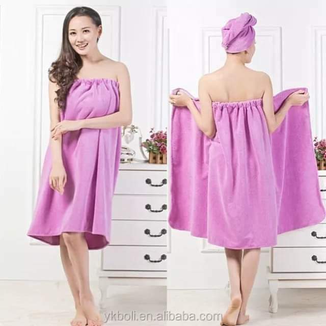 Enveloppe de bain et de cheveux en microfibre