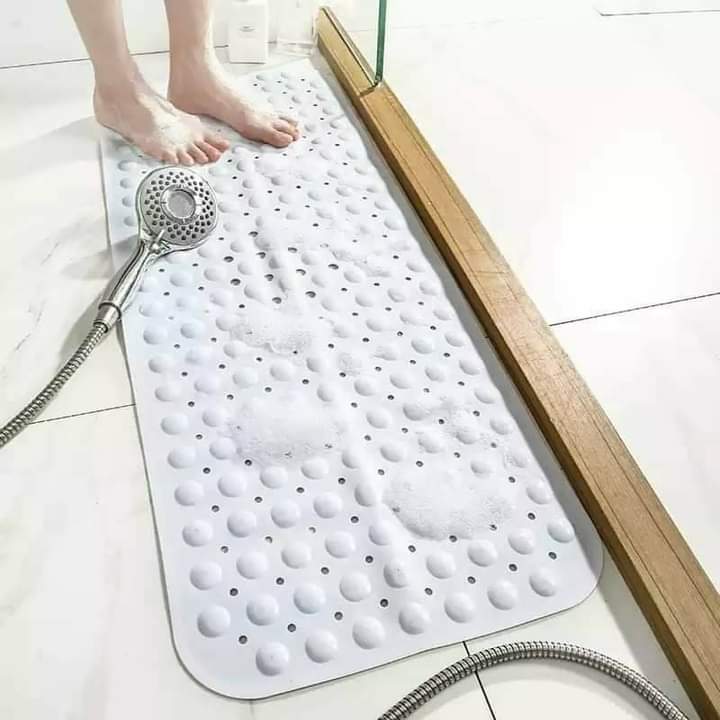 Tapis de salle de bain antidérapants extra longs bleus