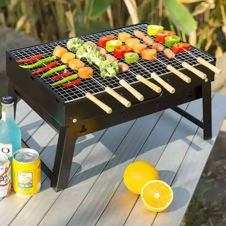 Gril à charbon de bois portable pliable