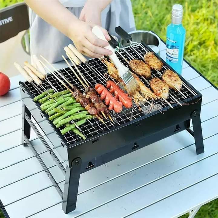 Gril à charbon de bois portable pliable