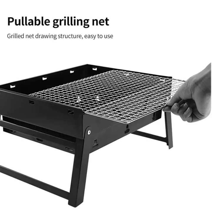 Gril à charbon de bois portable pliable