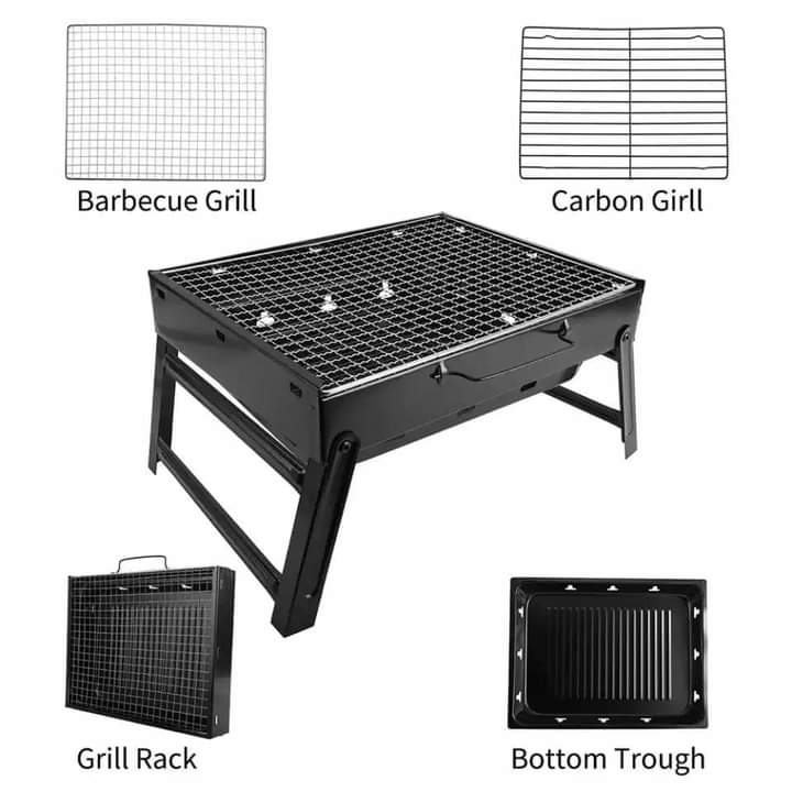 Gril à charbon de bois portable pliable