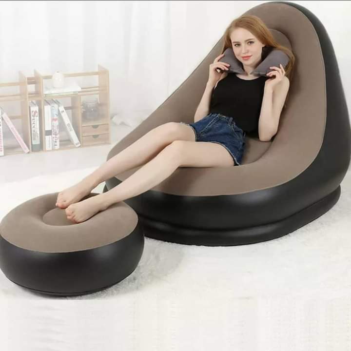 Siège gonflable + ottoman + pompe électrique