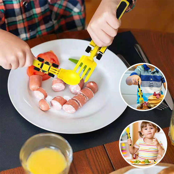 ConstructoFork - Ensemble de couverts pour enfants robuste pour la construction