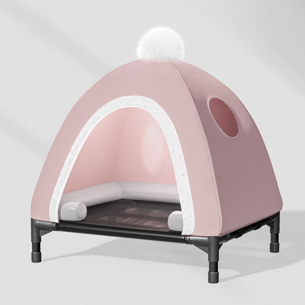 Tente pour chat et chien avec lit surélevé détachable de soutien orthopédique toutes saisons
