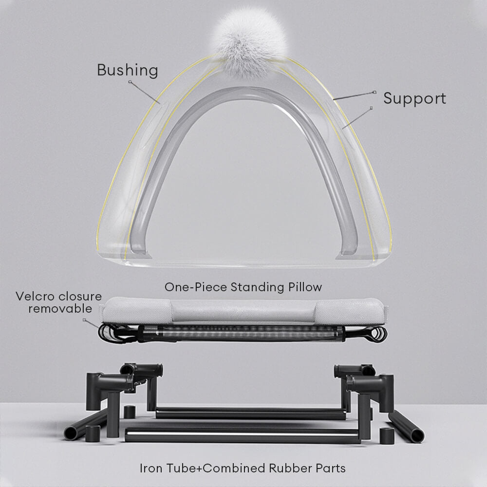 Tente pour chat et chien avec lit surélevé détachable de soutien orthopédique toutes saisons