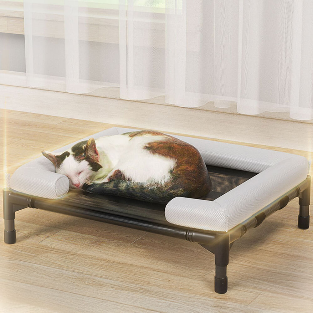 Tente pour chat et chien avec lit surélevé détachable de soutien orthopédique toutes saisons