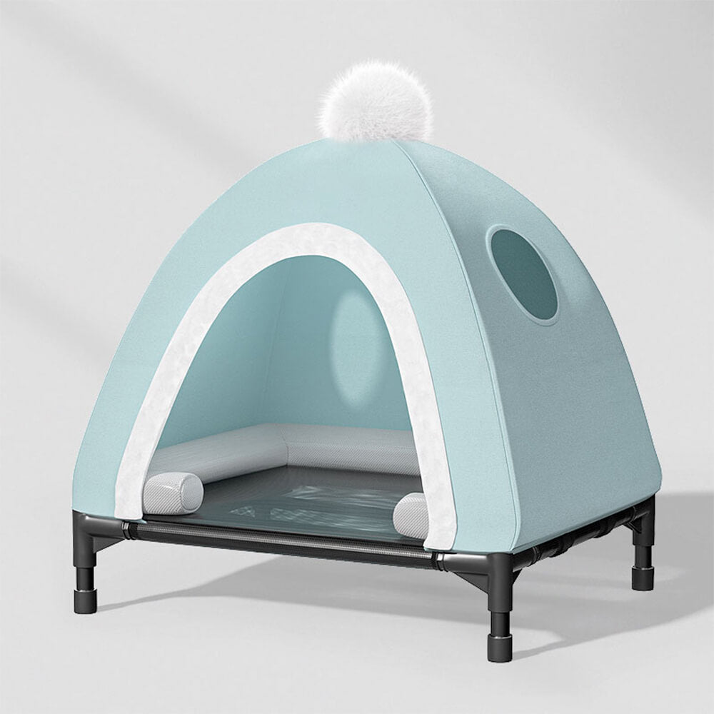 Tente pour chat et chien avec lit surélevé détachable de soutien orthopédique toutes saisons