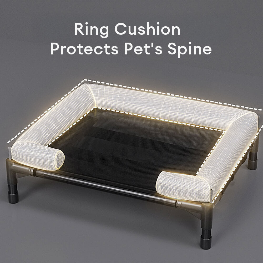 Tente pour chat et chien avec lit surélevé détachable de soutien orthopédique toutes saisons