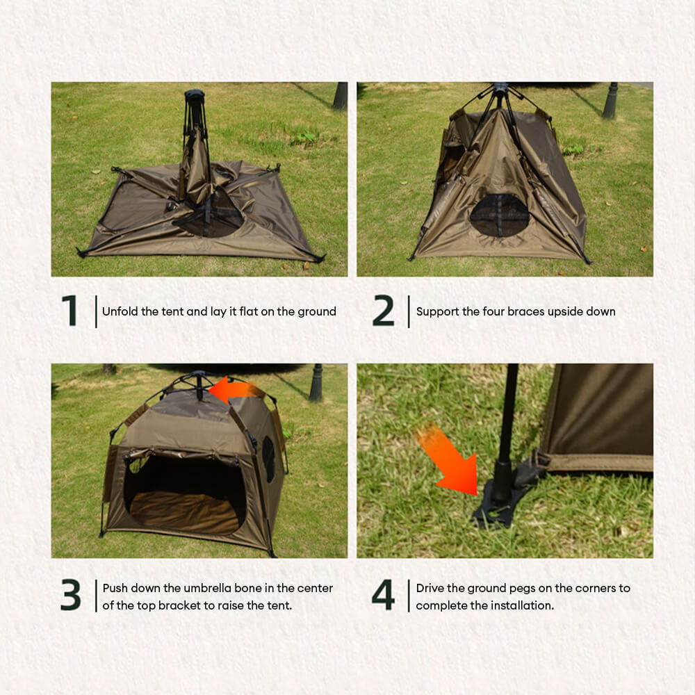 Tente pour chien portable de camping extérieur pliable automatique