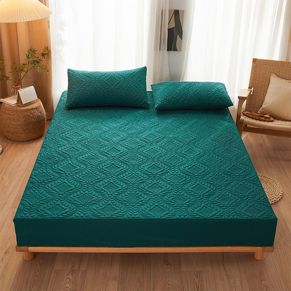 Drap-housse matelassé doux et imperméable, anti-taches, housse de matelas