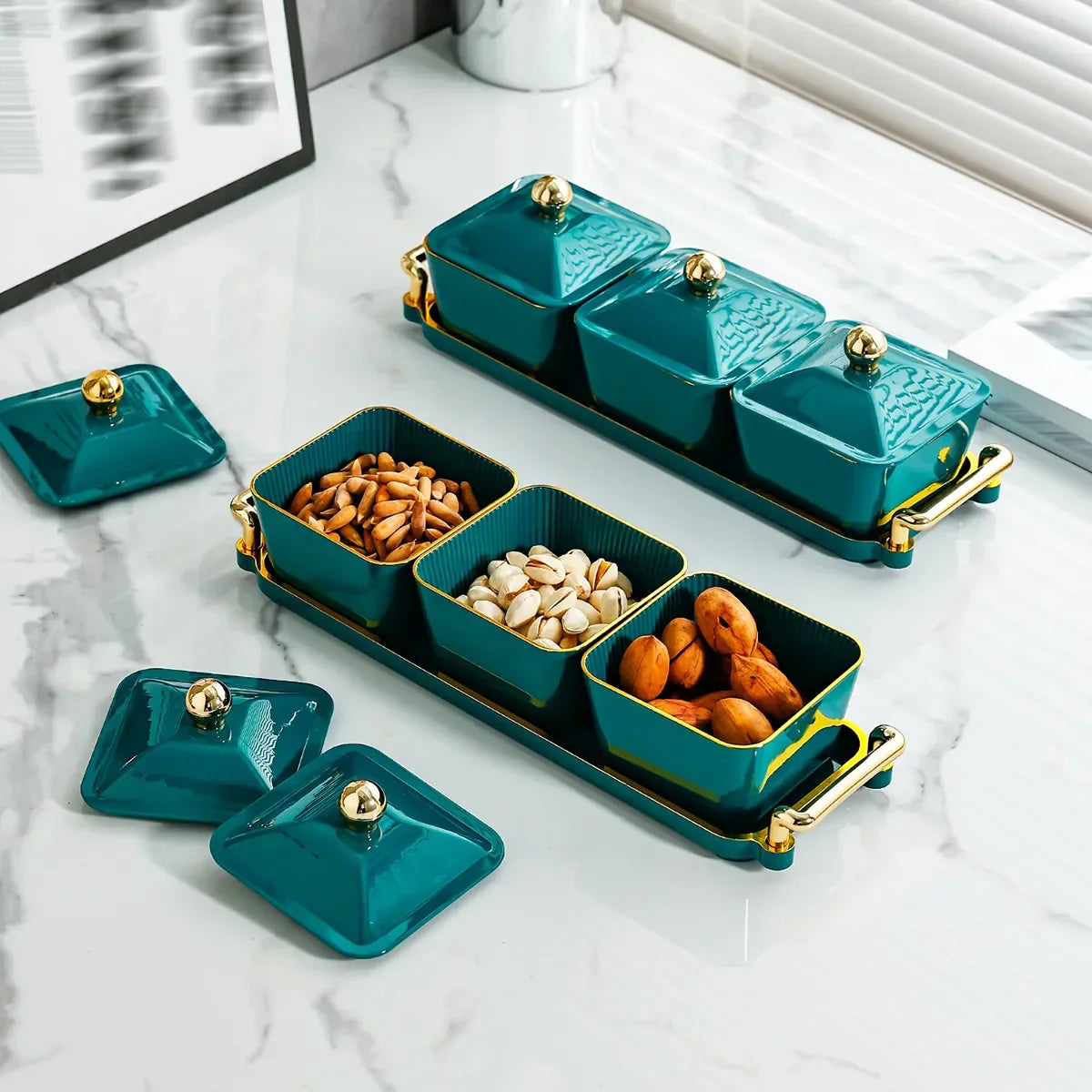 Floroux - Boîte de rangement pour desserts Plateau