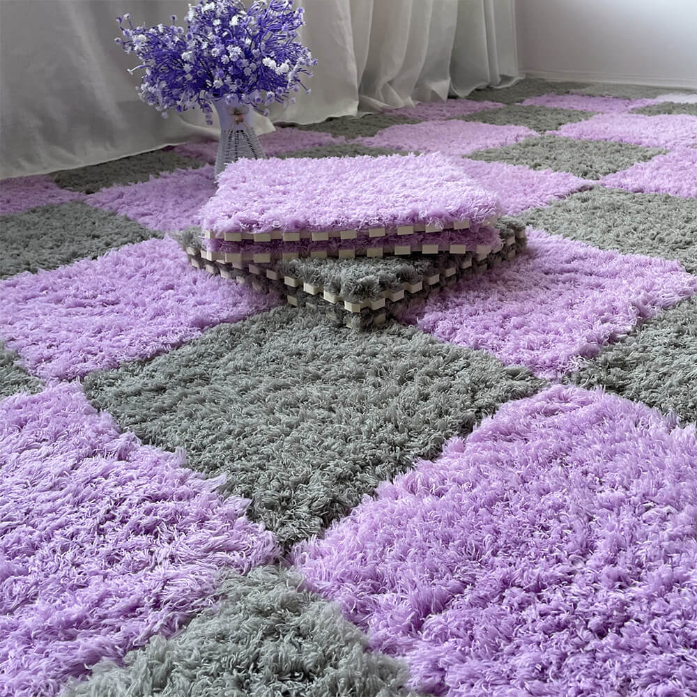 Tapis de jeu interlocking pour enfants doux et lavable de chambre