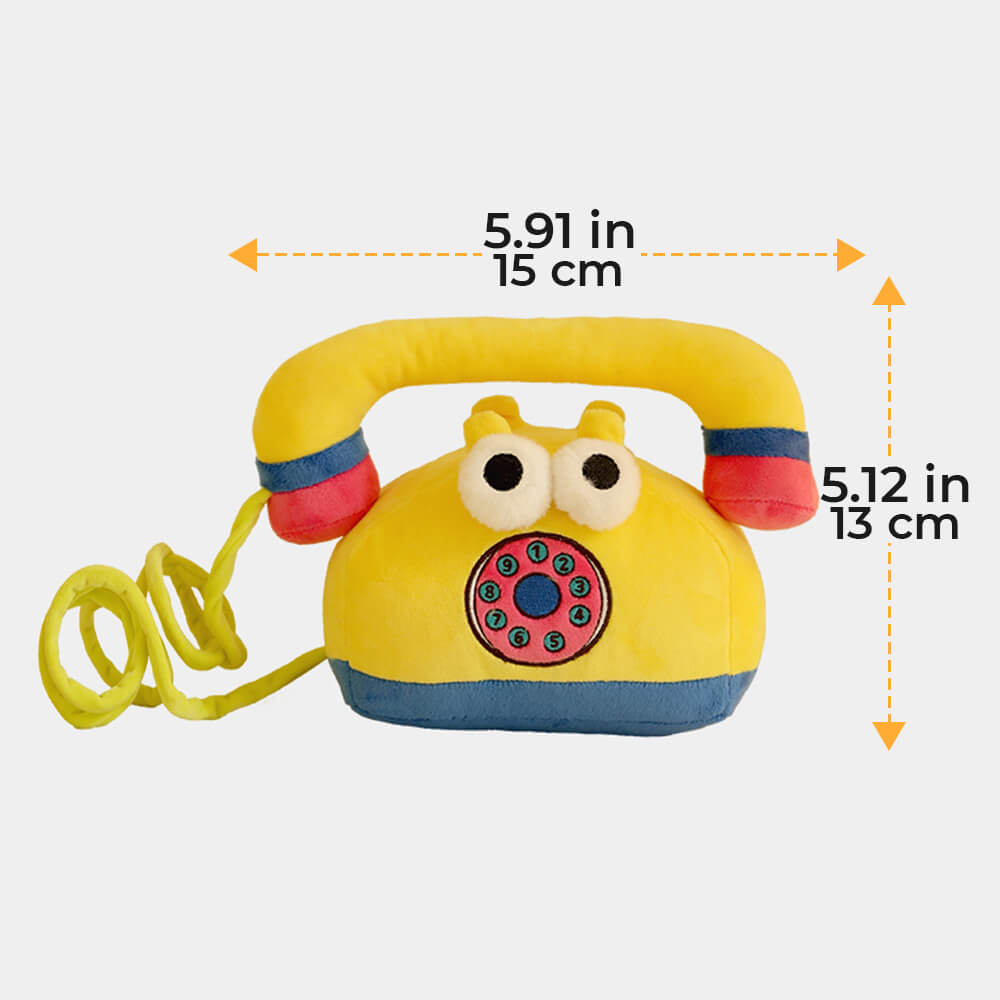 Téléphone fixe, nettoyage des dents qui grince, jouet interactif à mâcher en peluche pour chien