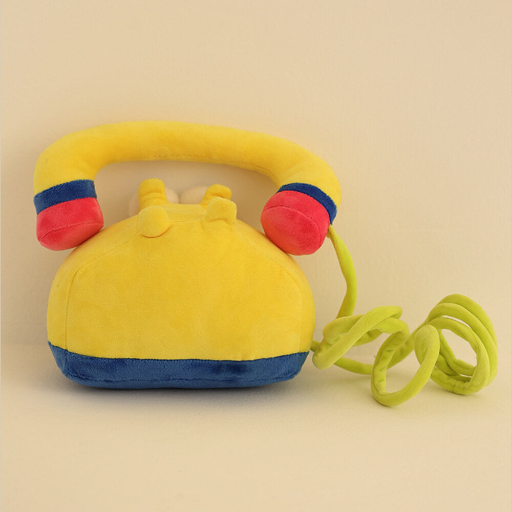 Téléphone fixe, nettoyage des dents qui grince, jouet interactif à mâcher en peluche pour chien