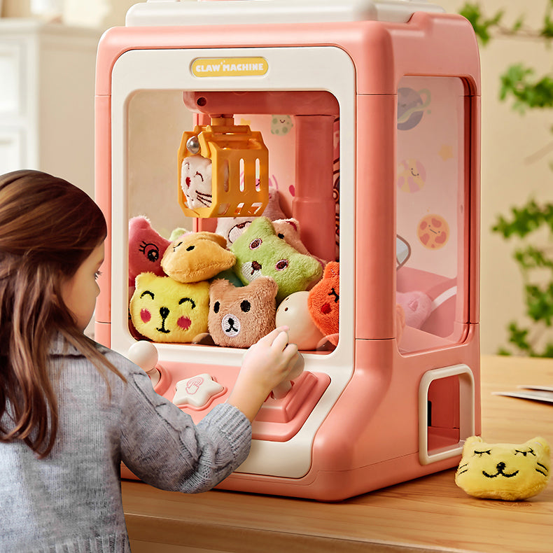 Mini machine à jouets à griffes pour enfants - Jeu de grabber en peluche à pièces avec lumières et musique