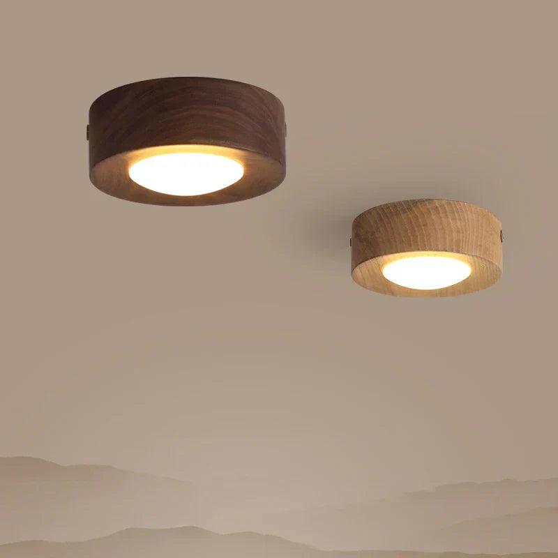 LumiNoyer - Lampe de plafond en noyer LED