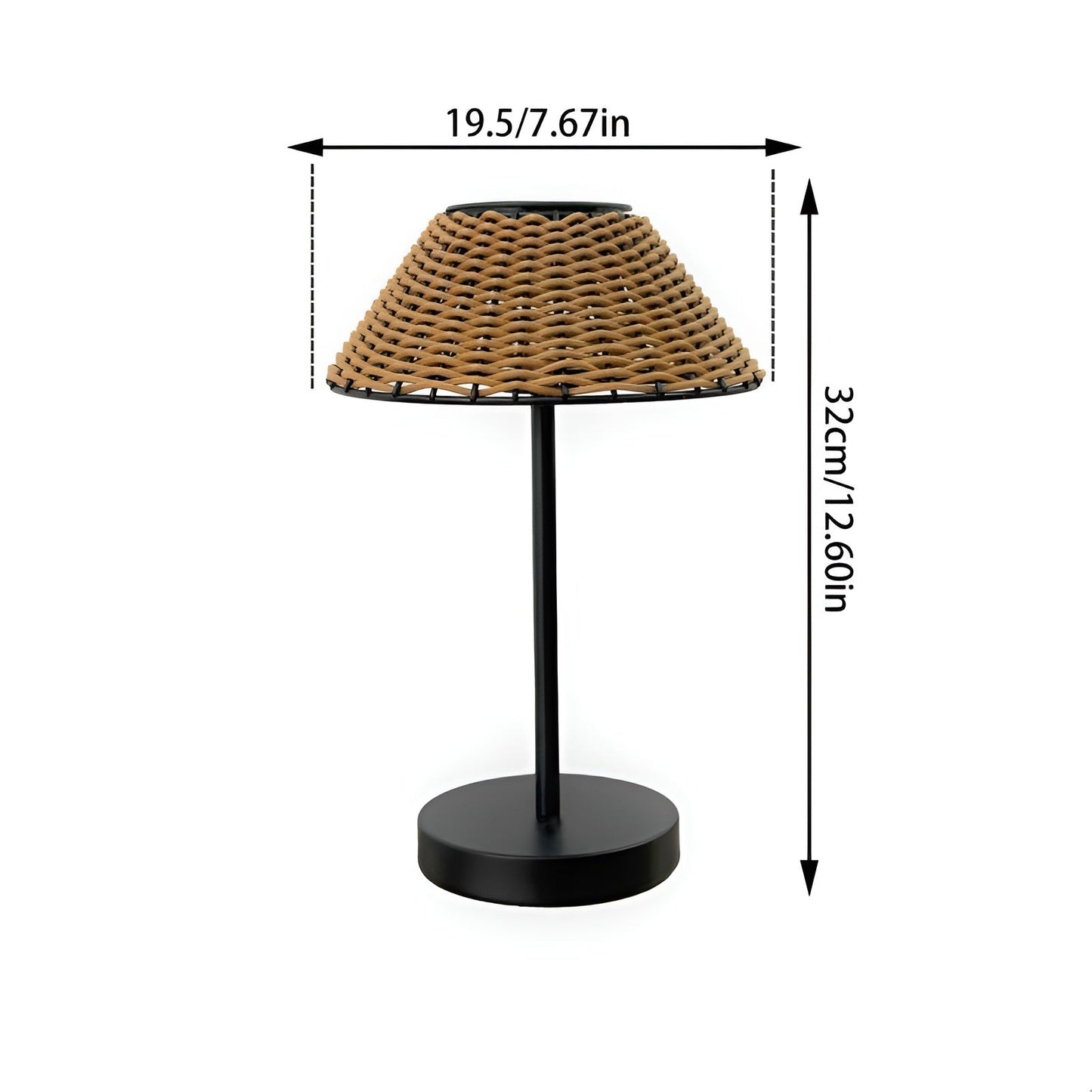 Lumineux GardenWoven Solar Lampe de Table - Résistant aux intempéries & Économe en énergie