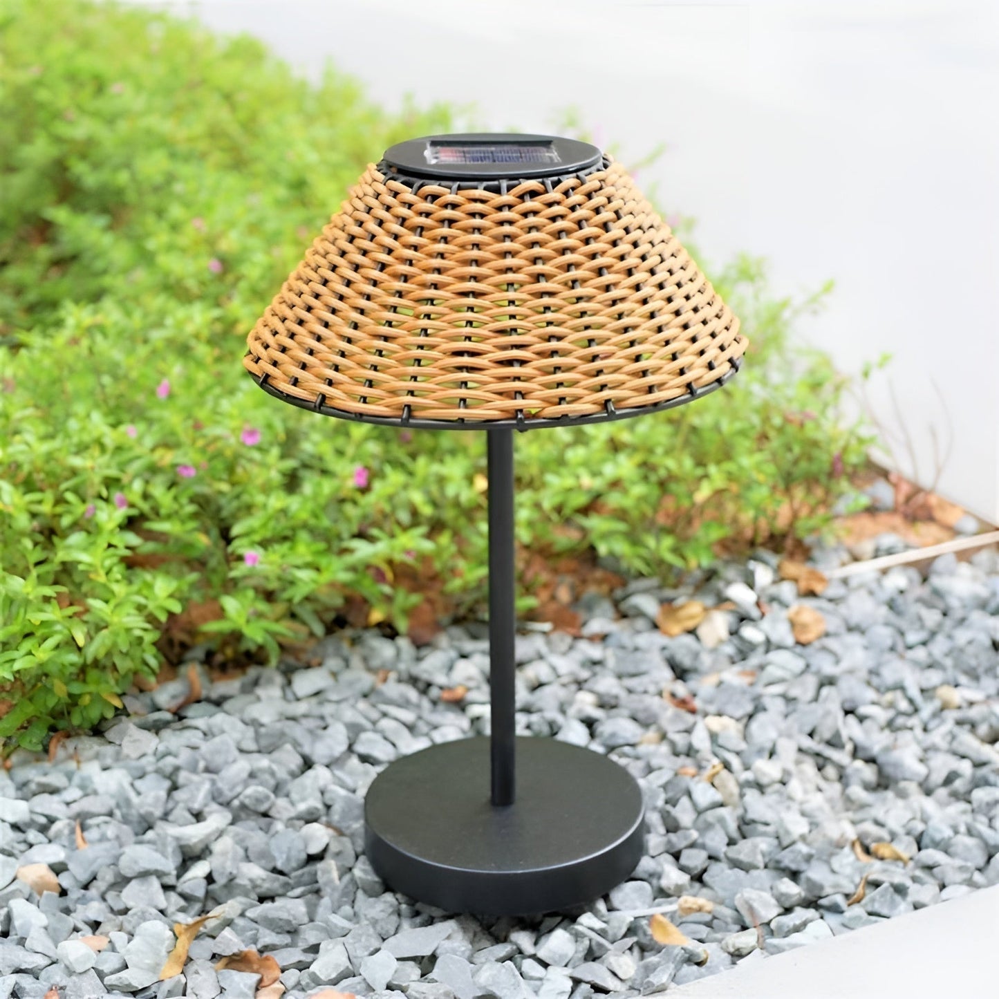 Lampadaire de table solaire GardenWoven élégant - Résistant aux intempéries & Économe en énergie
