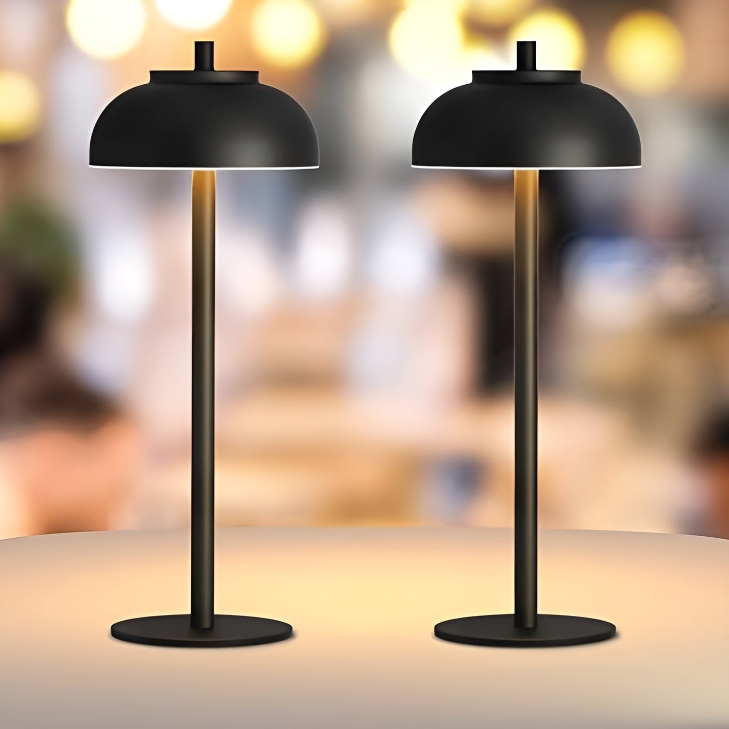 Lampe de table rechargeable élégante avec LED dimmable - Trois modes de lumière et USB