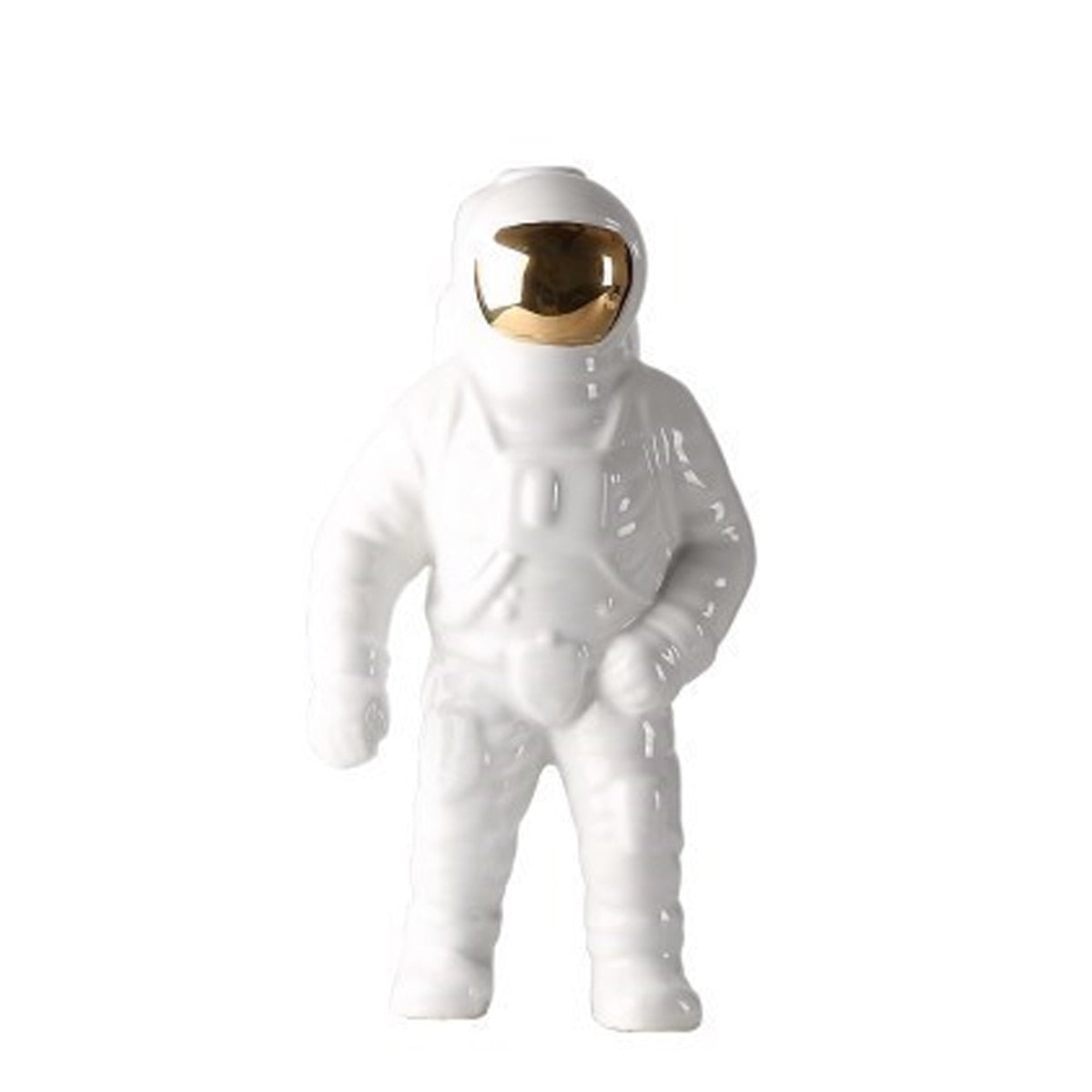 Ceramic vase Floroux Gold Space Man | Astronaut sculpture | Creative decor for home and garden