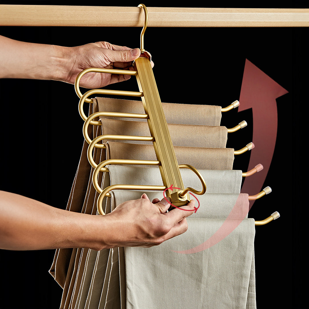 DesignTod™ Cintre à Pantalon Économiseur d'Espace Doré