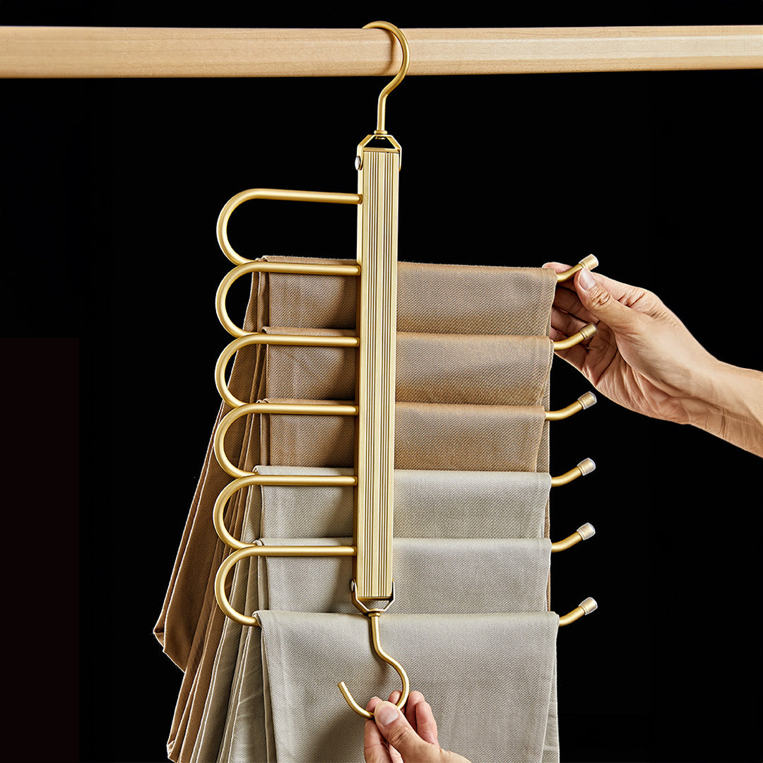 DesignTod™ Cintre à Pantalon Économiseur d'Espace Doré