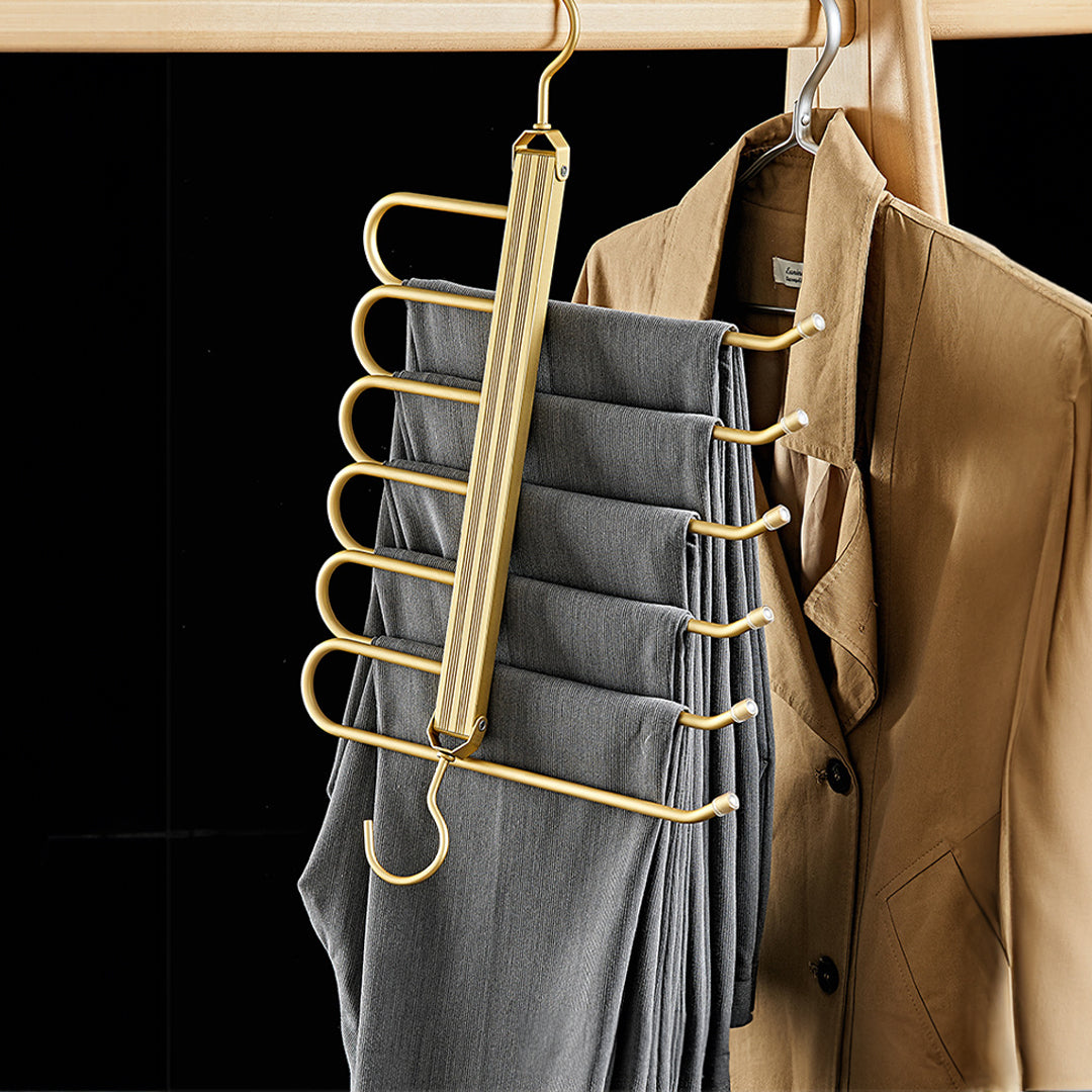 DesignTod™ Cintre à Pantalon Économiseur d'Espace Doré