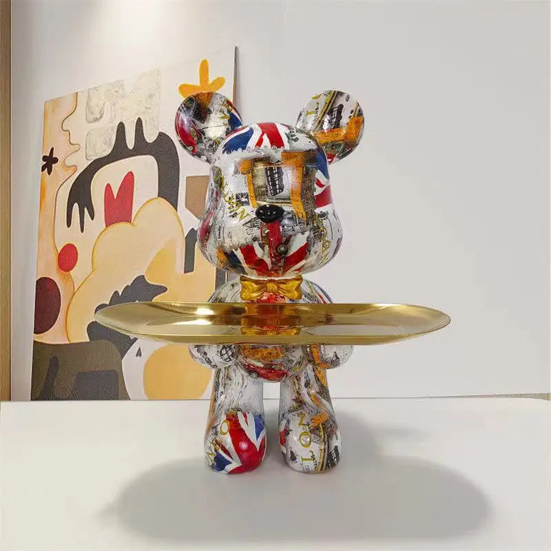 Floroux - Figurine de ours graffiti rangement pour clés