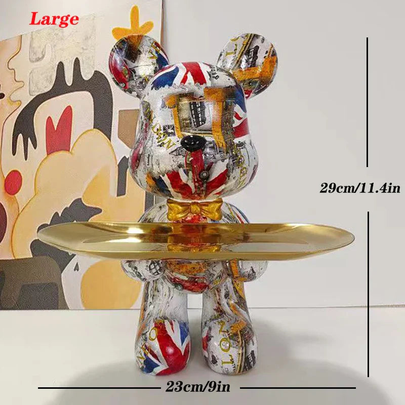 Floroux - Figurine de ours graffiti rangement pour clés