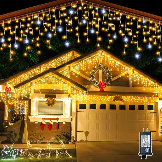 Floroux LED Light Curtain | Outdoor Lighting for Celebrations | Warm White | Perfect Decoration for Events